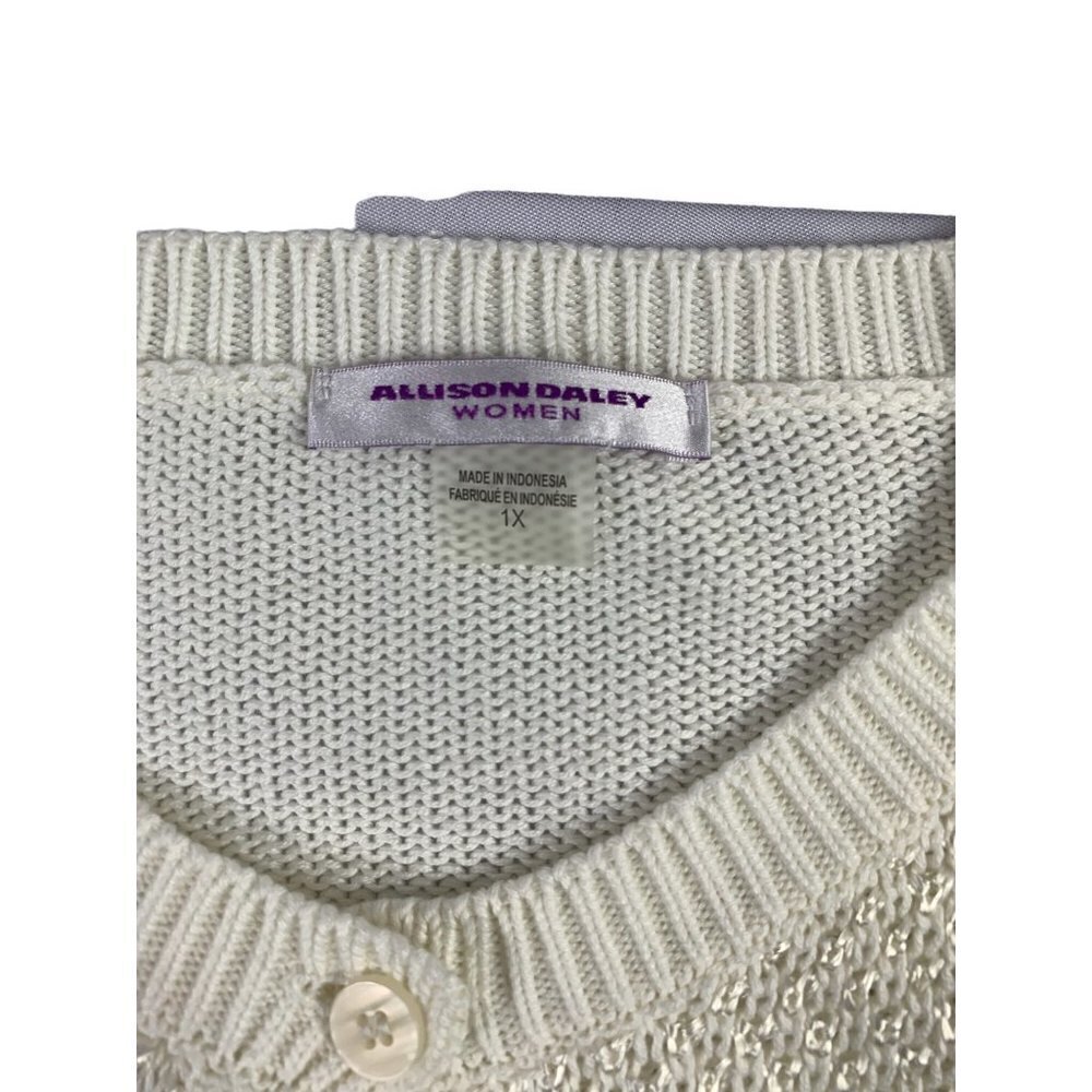 Allison Daley Women's Perfectly Pastel Cream Sweater - Picture 4 of 8